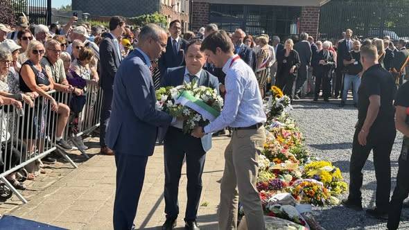 Cérémonie de commémoration du 70e anniversaire de la catastrophe du Bois du Cazier