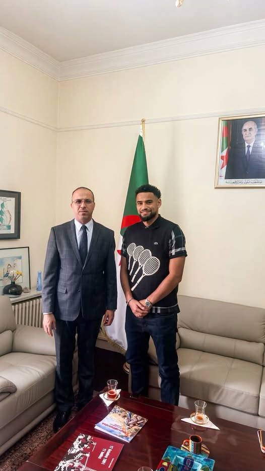 courtesy visit by Algerian international Adem Zorgane